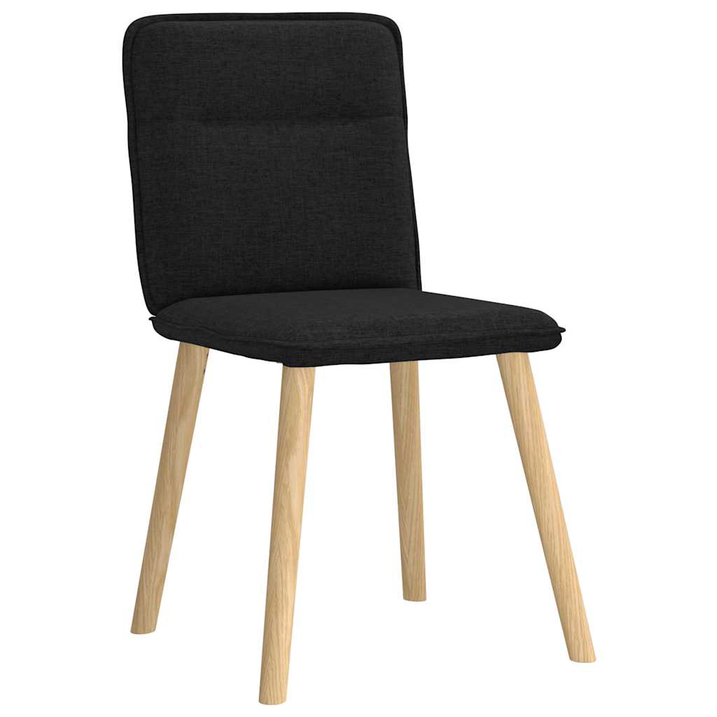 Eetkamerstoelen 2 st stof zwart