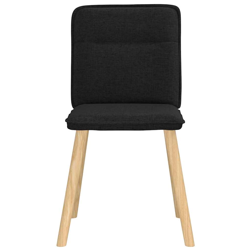 Eetkamerstoelen 2 st stof zwart