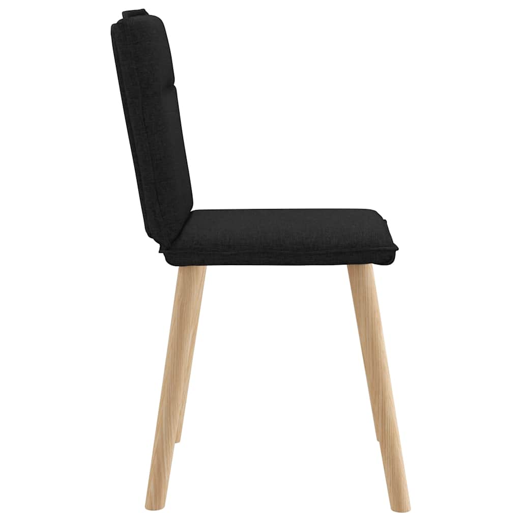 Eetkamerstoelen 2 st stof zwart