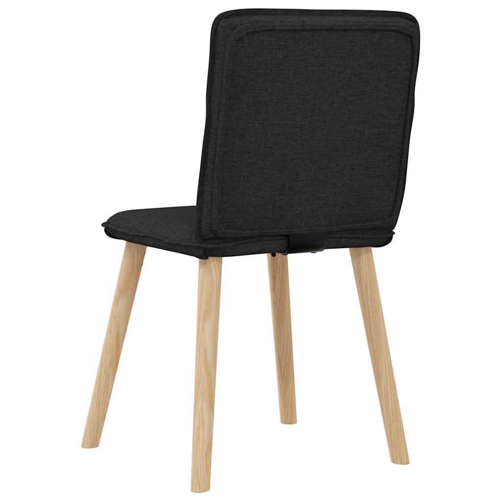 Eetkamerstoelen 2 st stof zwart