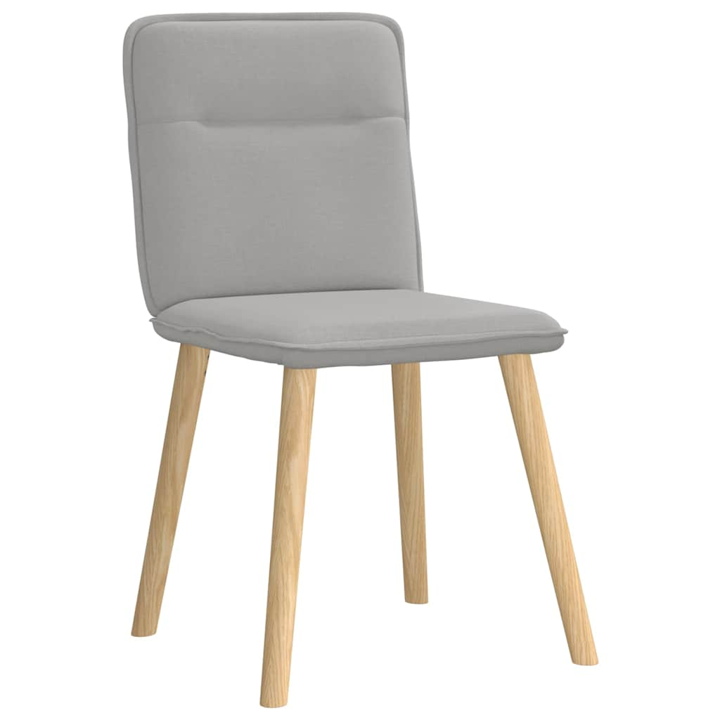 Eetkamerstoelen 2 st stof wolk grijs