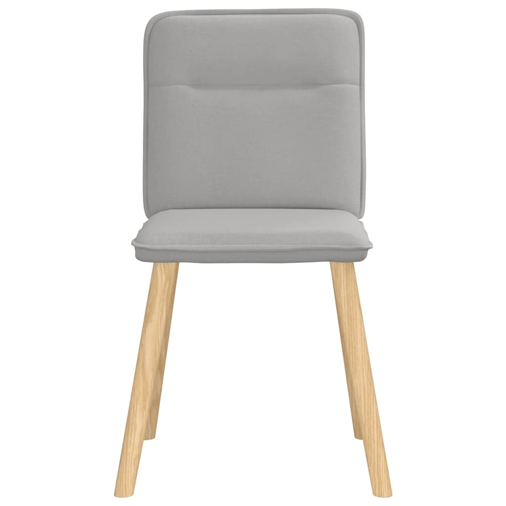 Eetkamerstoelen 2 st stof wolk grijs