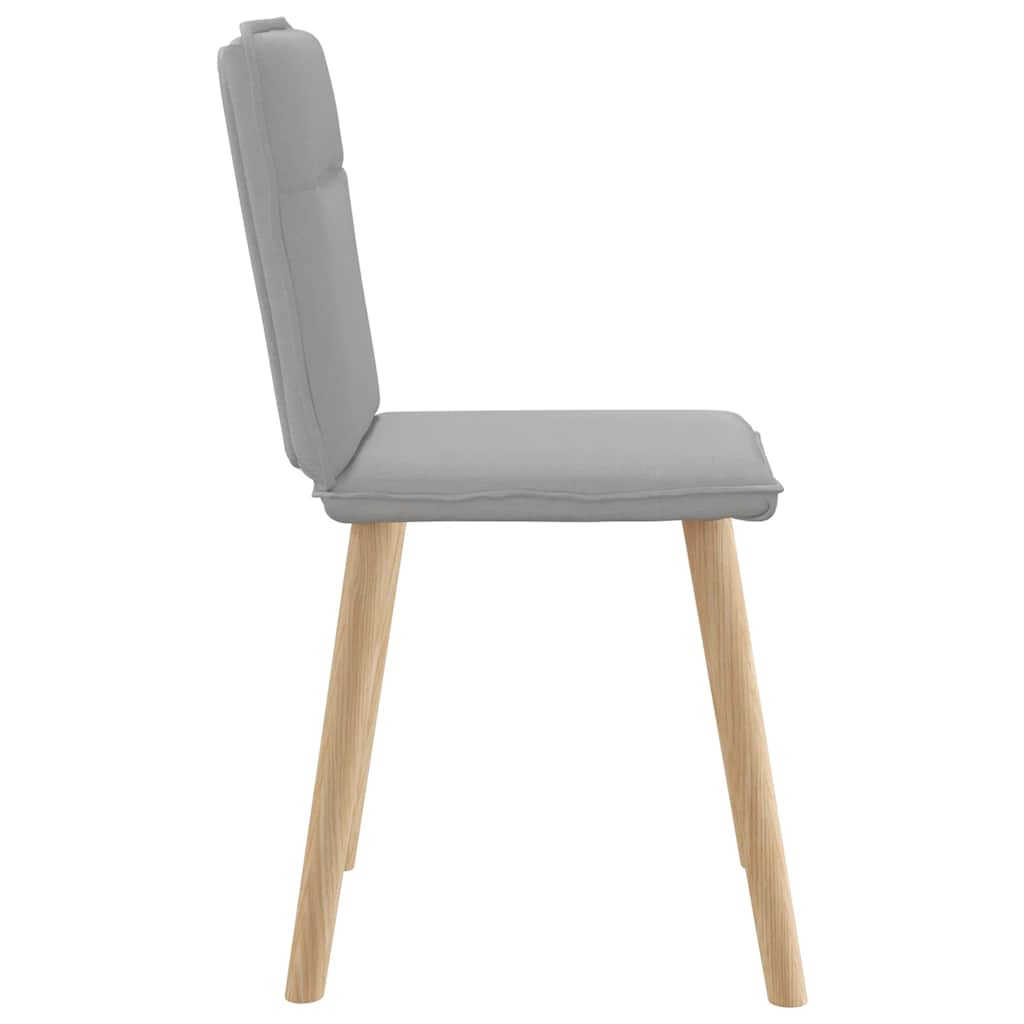 Eetkamerstoelen 2 st stof wolk grijs