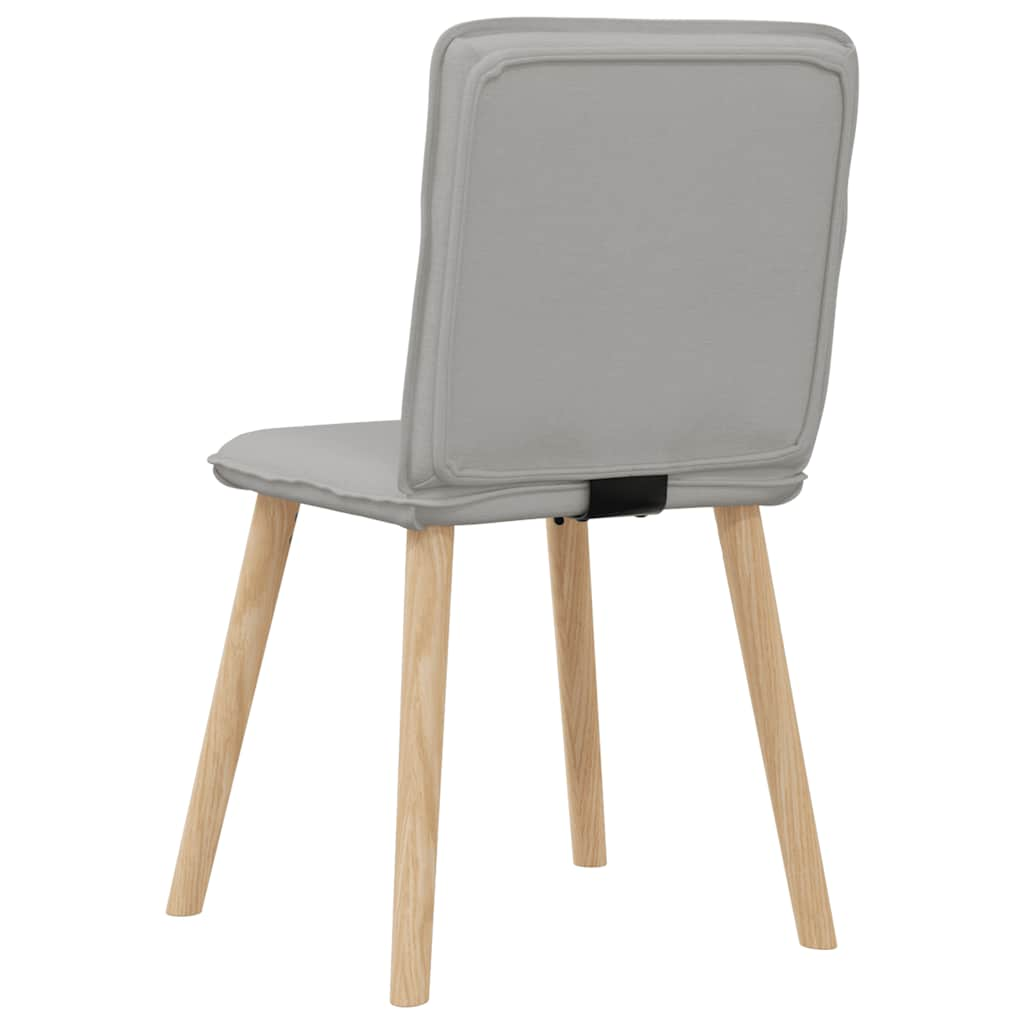 Eetkamerstoelen 2 st stof wolk grijs