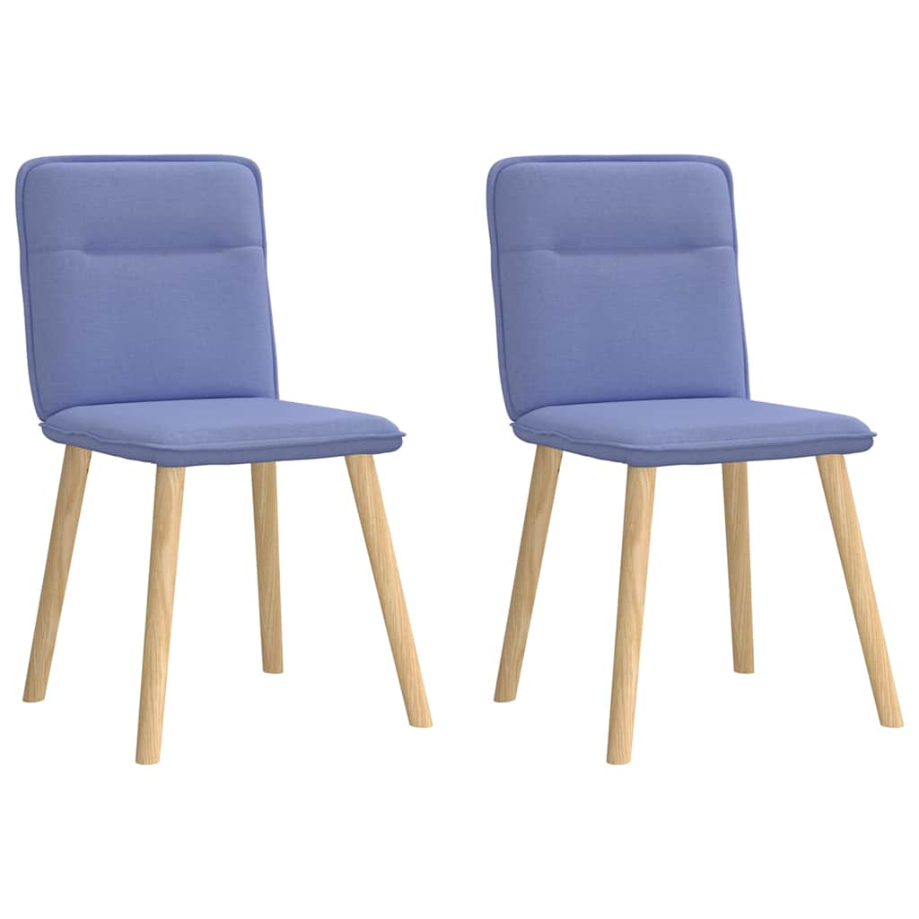 Eetkamerstoelen 2 st stof jeansblauw