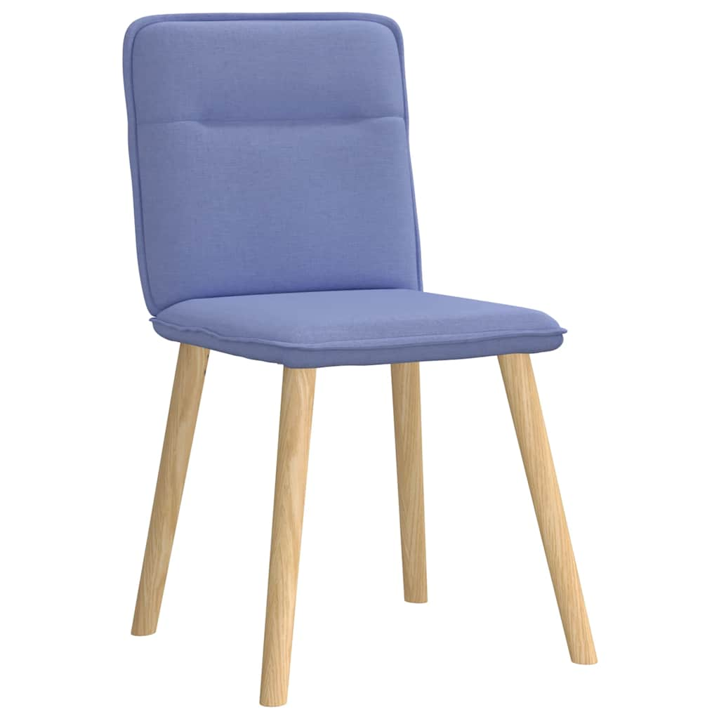 Eetkamerstoelen 2 st stof jeansblauw