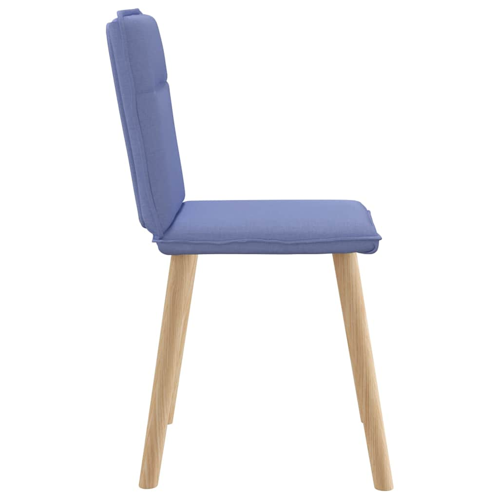 Eetkamerstoelen 2 st stof jeansblauw