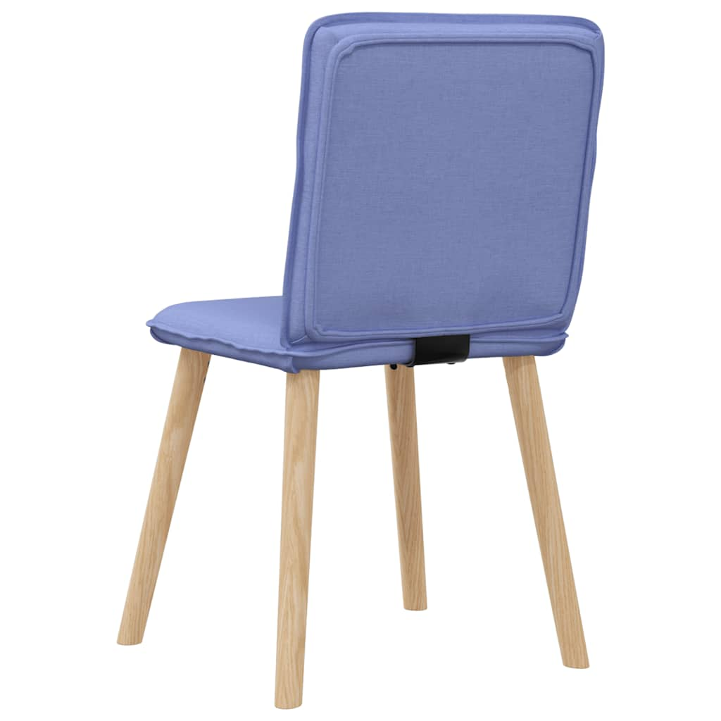 Eetkamerstoelen 2 st stof jeansblauw