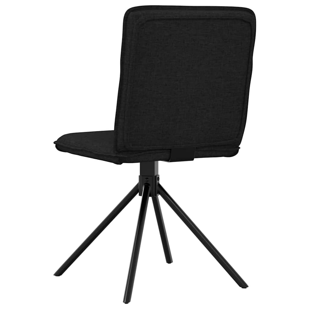 Eetkamerstoelen 2 st stof zwart