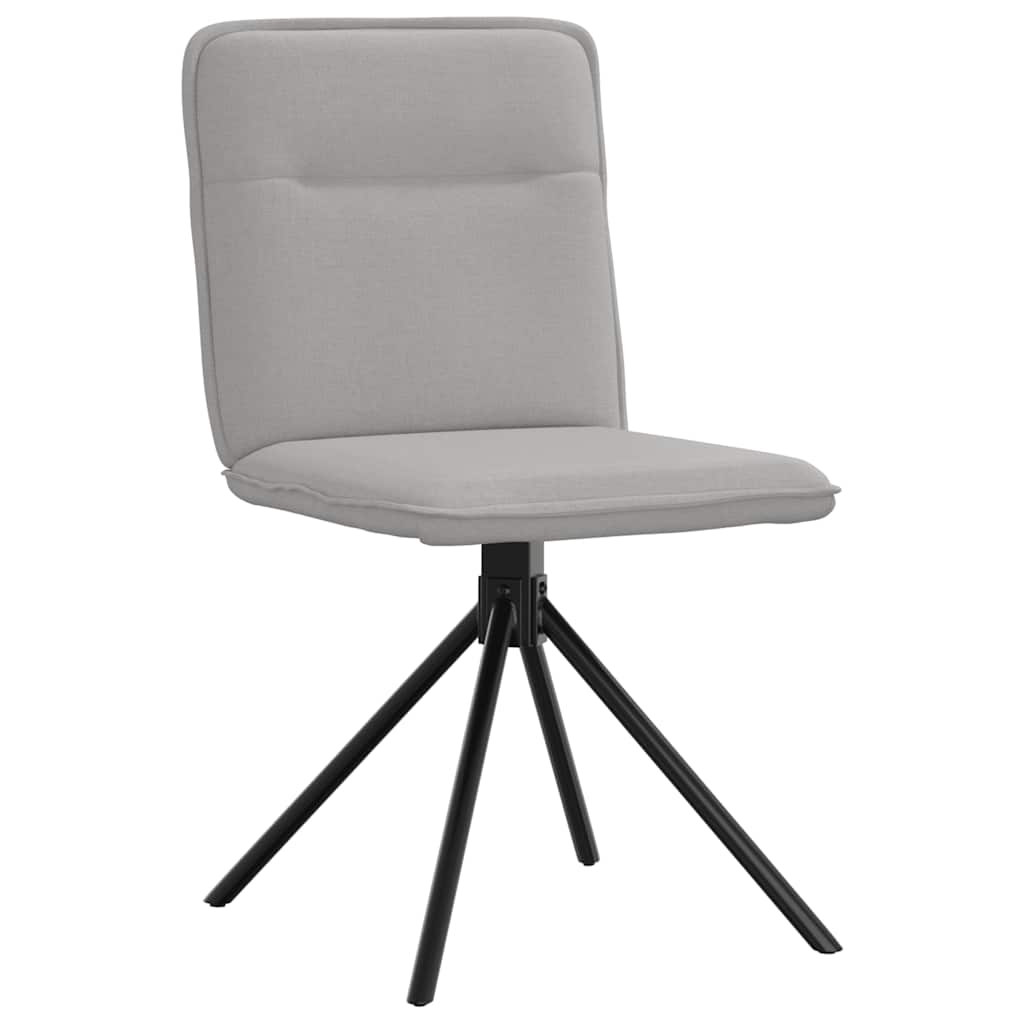 Eetkamerstoelen 2 st stof wolk grijs