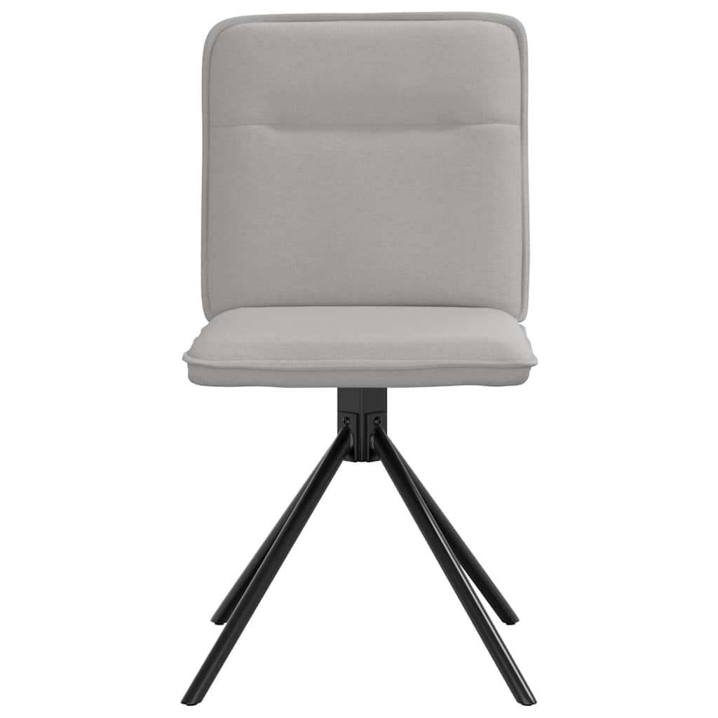 Eetkamerstoelen 2 st stof wolk grijs