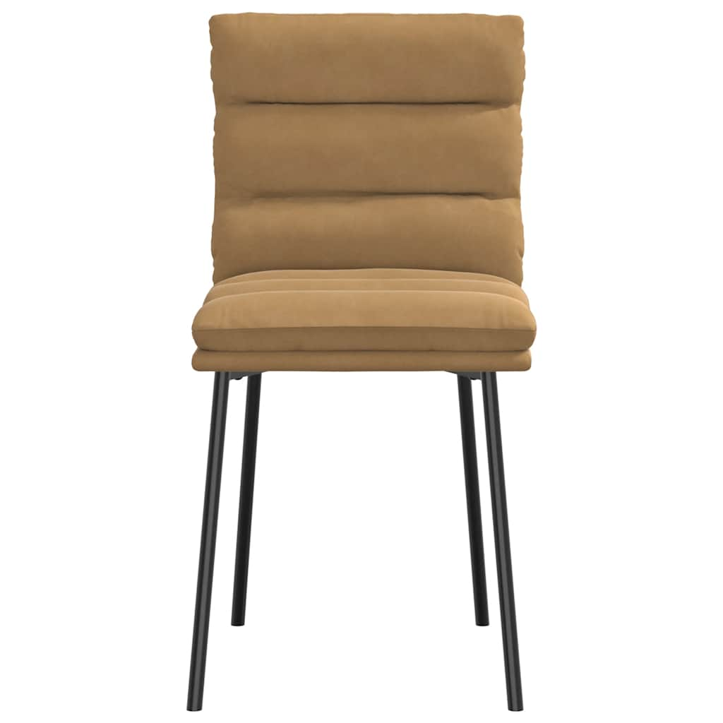 Eetkamerstoelen 2 st fluweel bruin