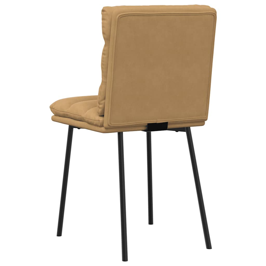 Eetkamerstoelen 2 st fluweel bruin