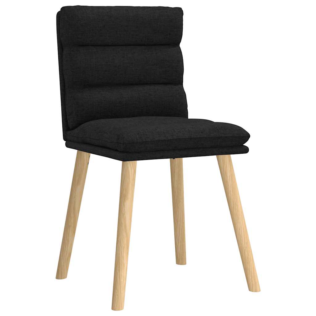 Eetkamerstoelen 2 st stof zwart