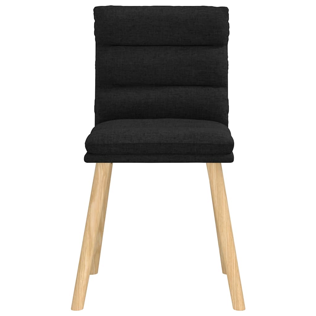 Eetkamerstoelen 2 st stof zwart