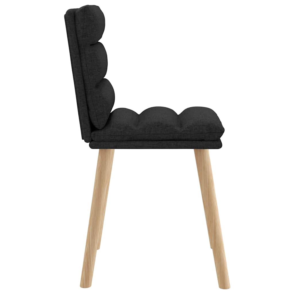 Eetkamerstoelen 2 st stof zwart