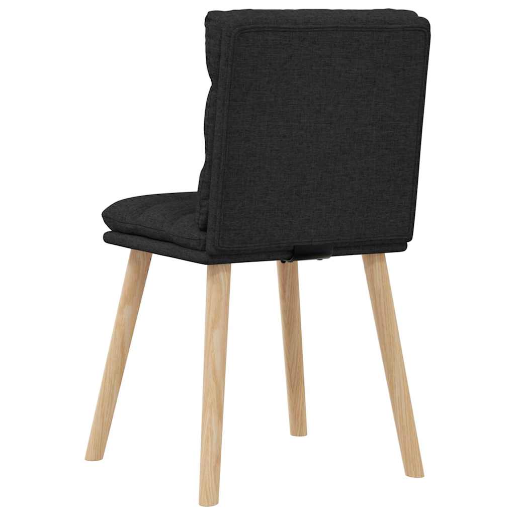 Eetkamerstoelen 2 st stof zwart