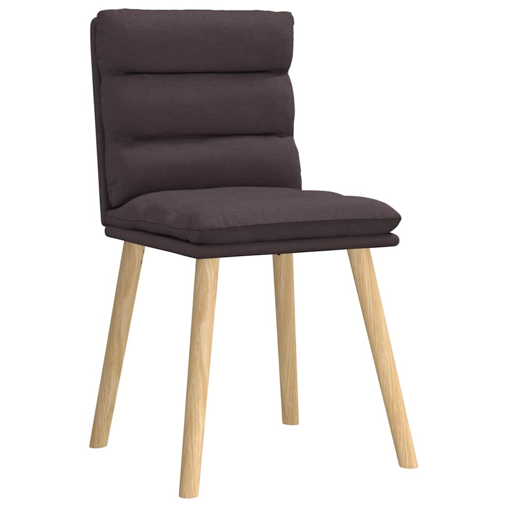 Eetkamerstoelen 2 st stof donkerbruin