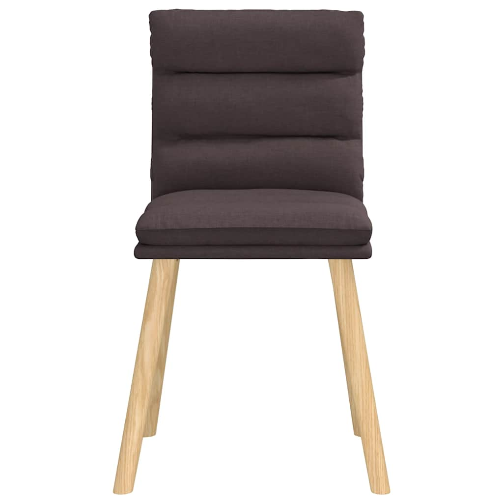 Eetkamerstoelen 2 st stof donkerbruin