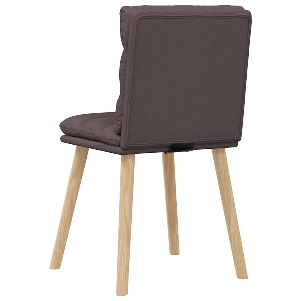 Eetkamerstoelen 2 st stof donkerbruin