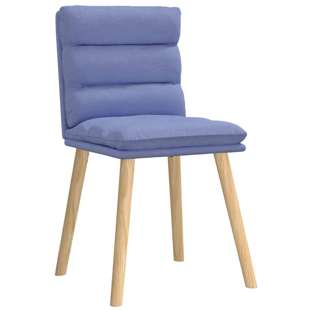 Eetkamerstoelen 2 st stof jeansblauw