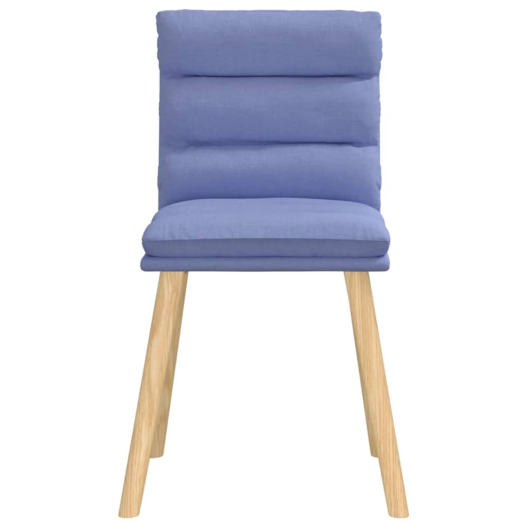 Eetkamerstoelen 2 st stof jeansblauw