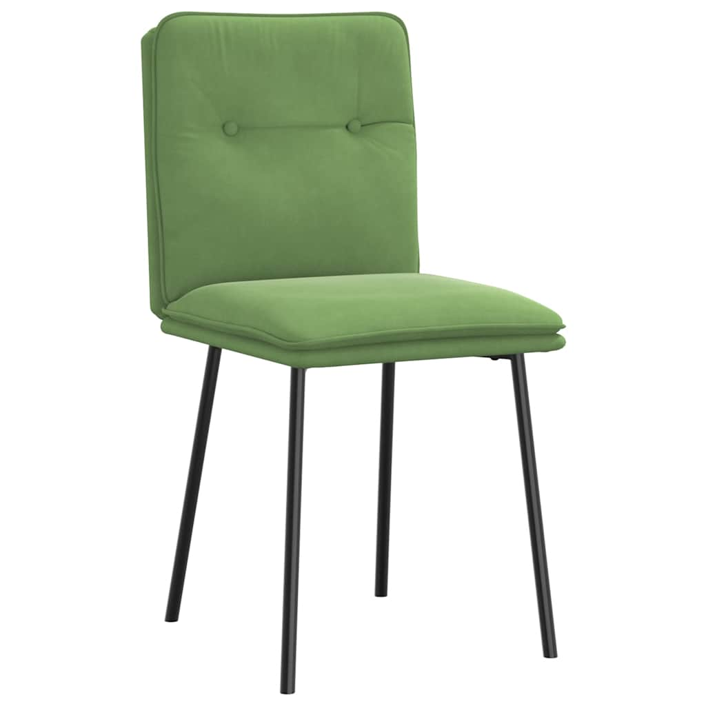 Eetkamerstoelen 2 st fluweel lichtgroen