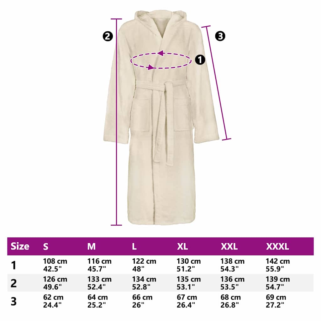 Badjas Crème s Katoen