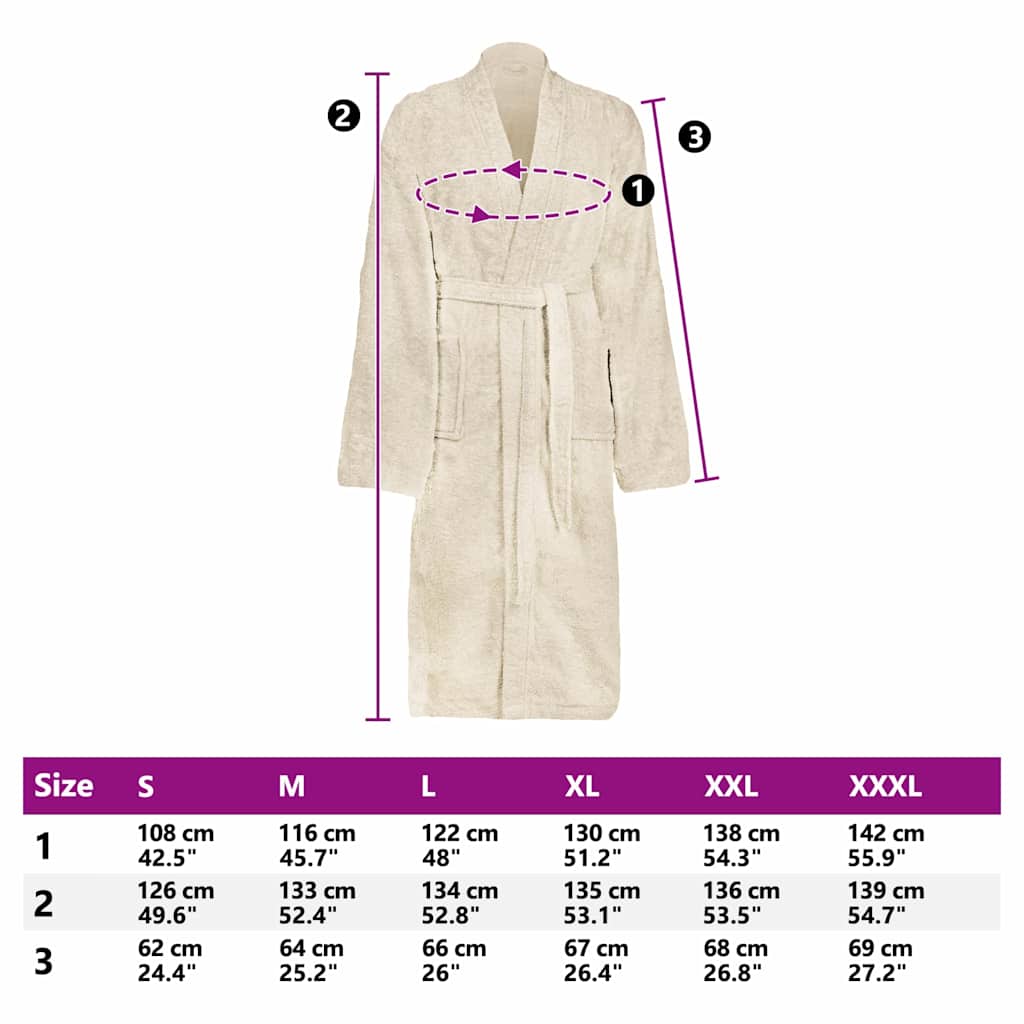 Badjas KINN Crème s Katoen