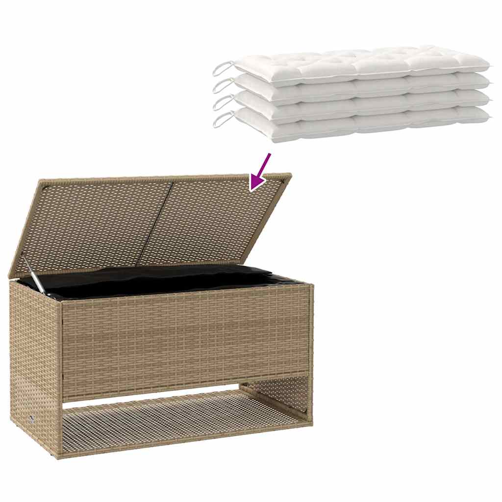 Opbergbox Voor Buiten 100X55X55,5 Cm Poly Rattan Beige