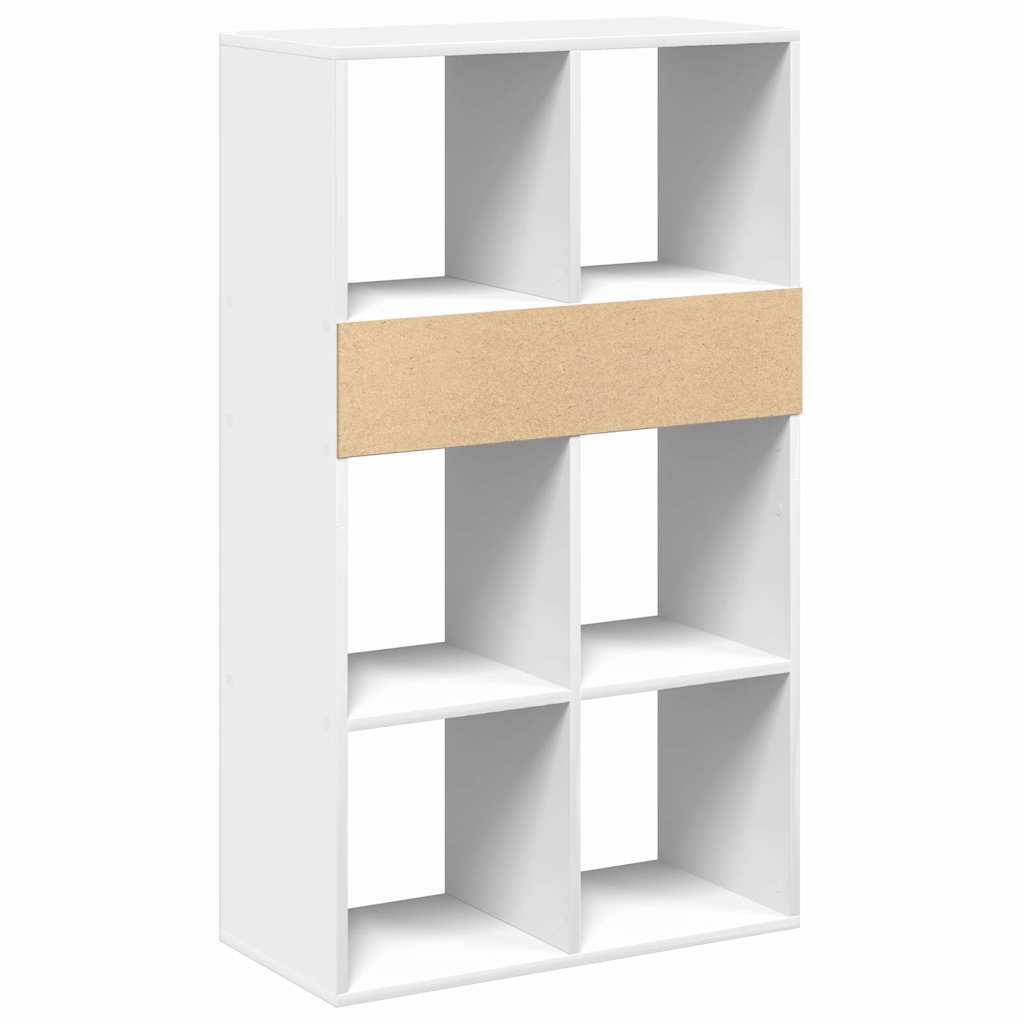 Boekenkast 66x31x112 cm bewerkt hout wit