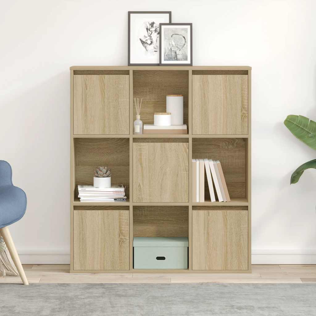 Boekenkast 89x24x101,5 cm bewerkt hout sonoma eikenkleurig