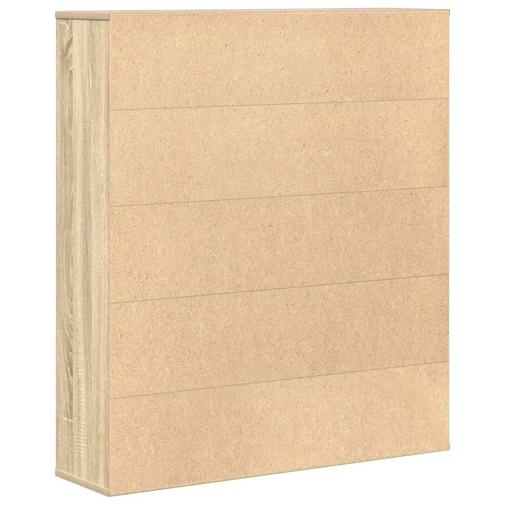 Boekenkast 89x24x101,5 cm bewerkt hout sonoma eikenkleurig