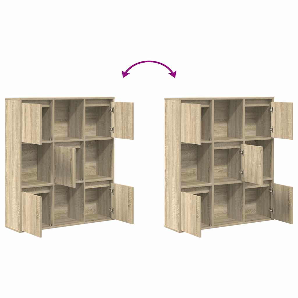 Boekenkast 89x24x101,5 cm bewerkt hout sonoma eikenkleurig