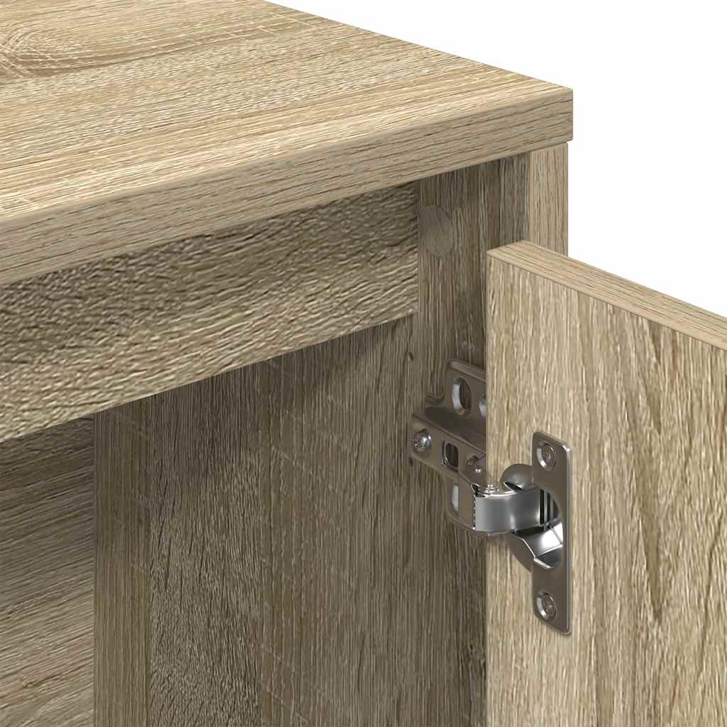 Boekenkast 89x24x101,5 cm bewerkt hout sonoma eikenkleurig