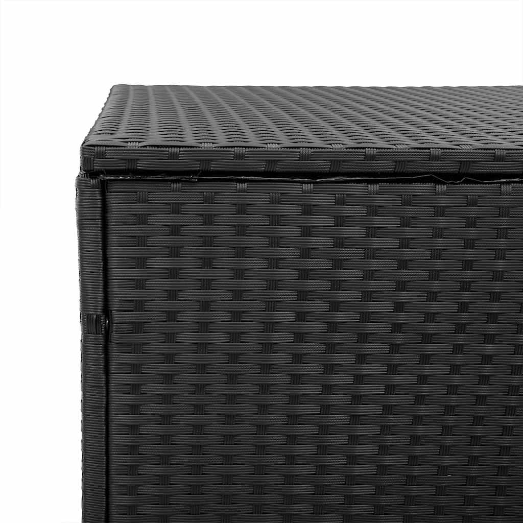 Tuinbox 110x50x58 cm poly rattan zwart