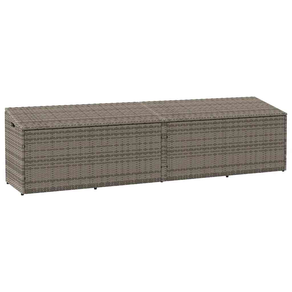 Tuinbox Poly Rattan 220 x 50 x 58 cm Grijs