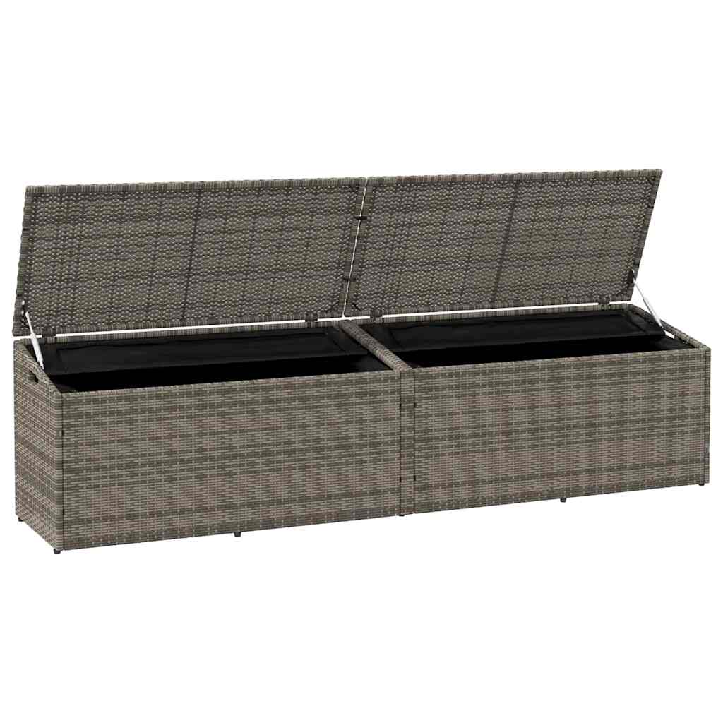 Tuinbox Poly Rattan 220 x 50 x 58 cm Grijs