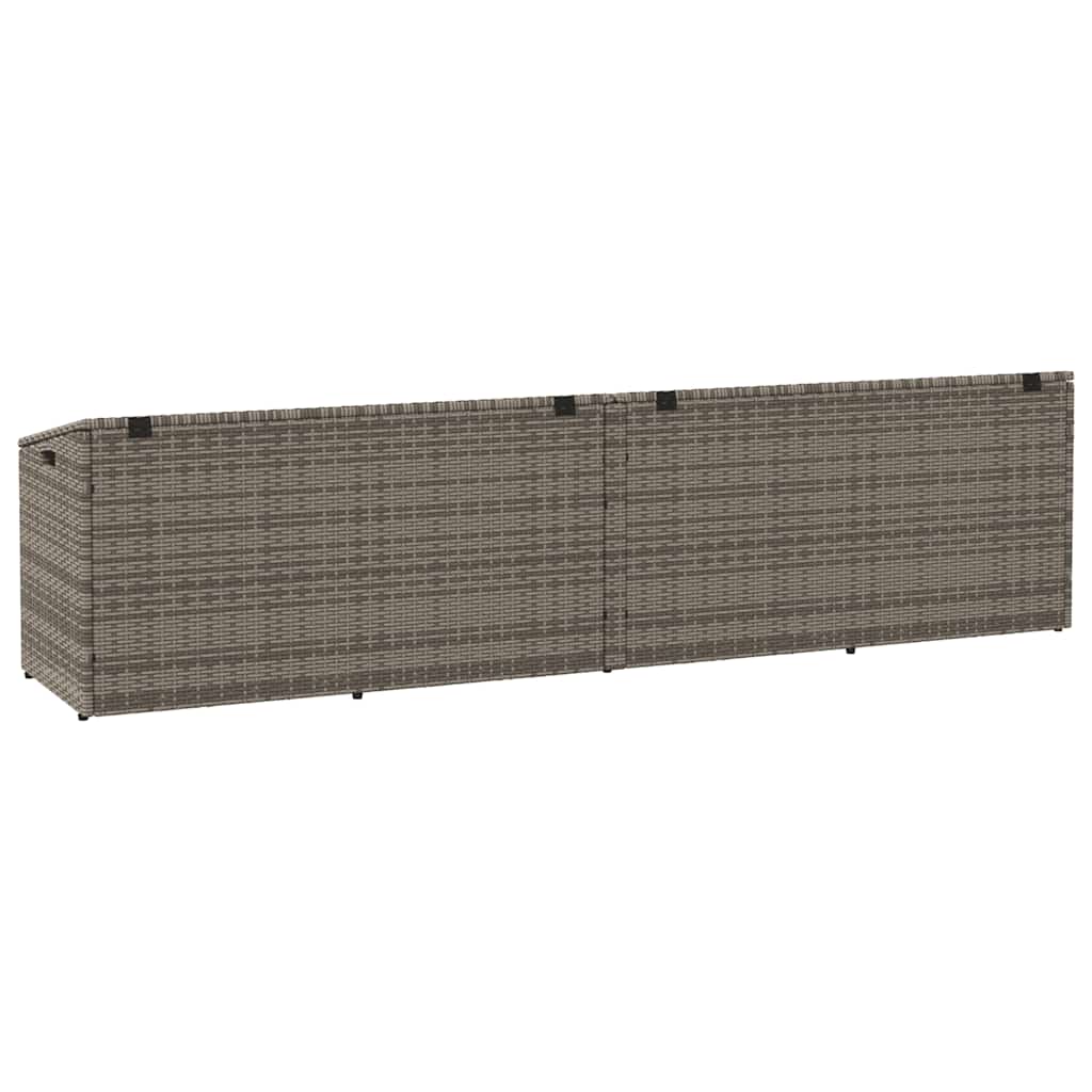Tuinbox Poly Rattan 220 x 50 x 58 cm Grijs