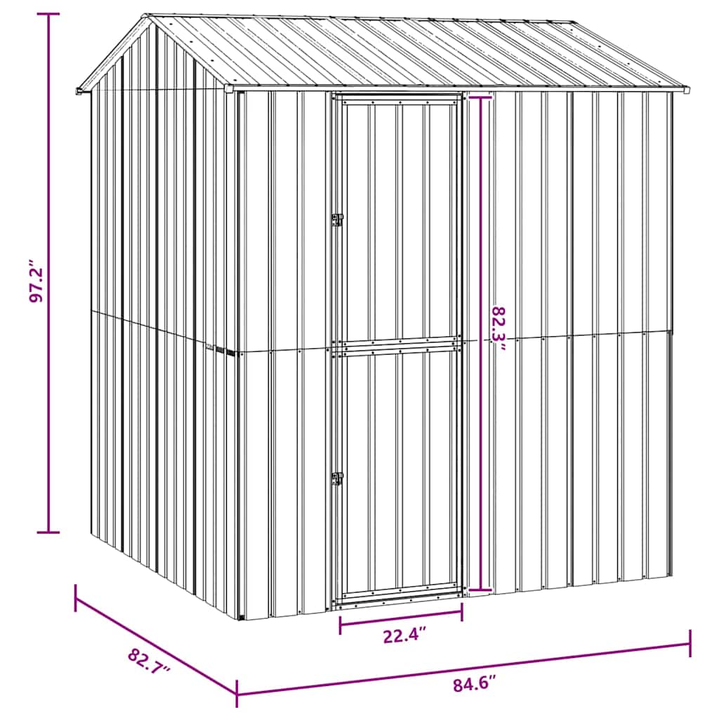 Vogelkooi Antraciet 215 x 210 x 247 cm Gegalvaniseerd staal