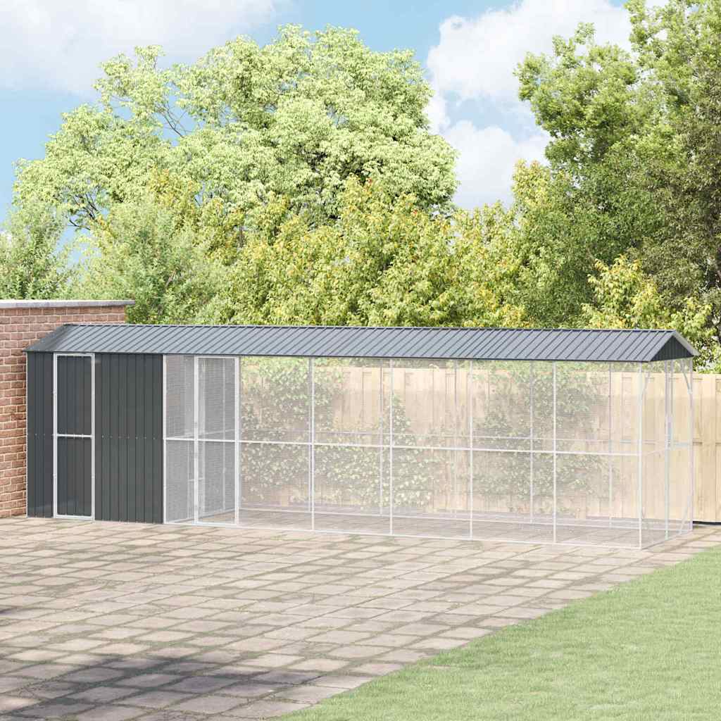 Vogelkooi Antraciet 860 x 208 x 247 cm Gegalvaniseerd staal