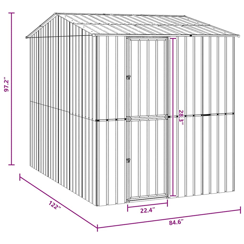 Vogelkooi Antraciet 215 x 310 x 247 cm Gegalvaniseerd staal