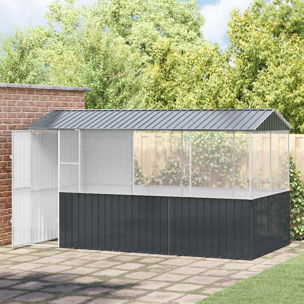 Vogelkooi Antraciet 410 x 210 x 230 cm Gegalvaniseerd staal