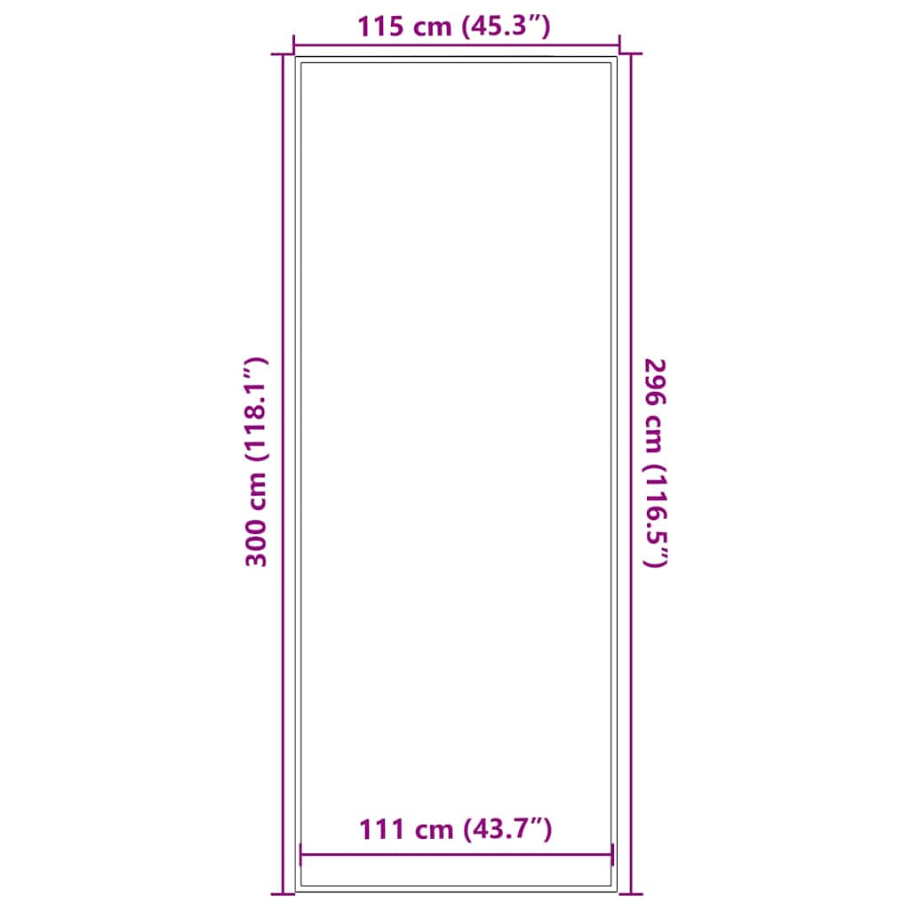 Deurmat 115x300 cm bruin