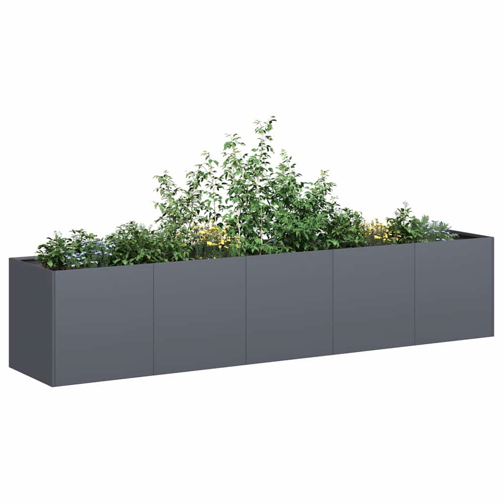 Plantenbak 200x40x40 cm koudgewalst staal antracietkleurig