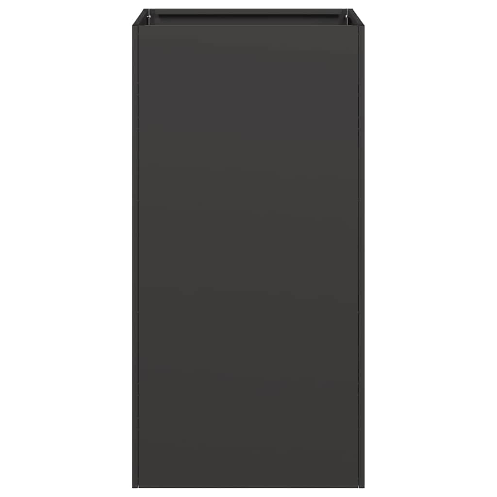 Plantenbak 40x40x80 cm koudgewalst staal zwart