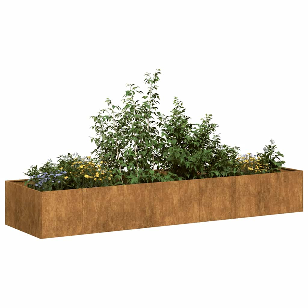 Plantenbak roestig 280x80x40 cm weervast staal