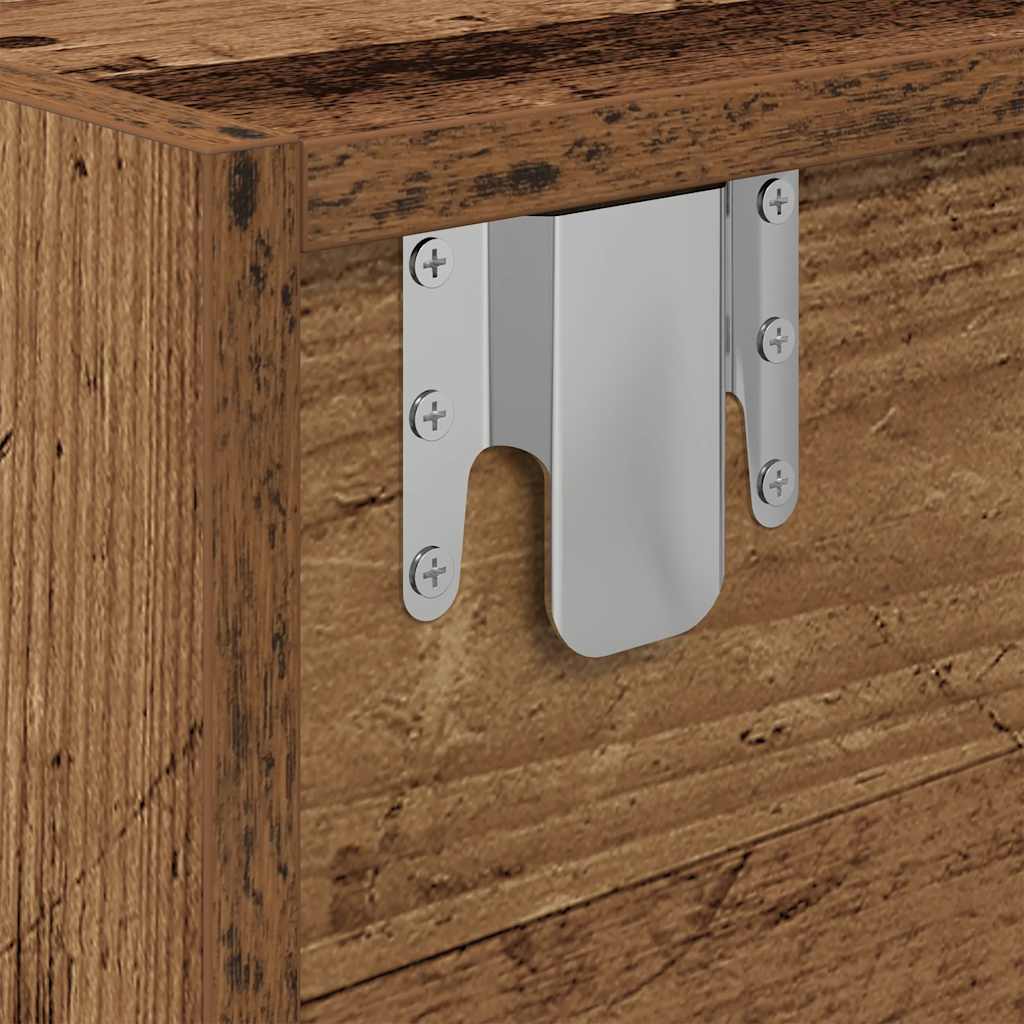 Tv-meubels 2 st 80x31x25,5 cm bewerkt hout oud houtkleurig