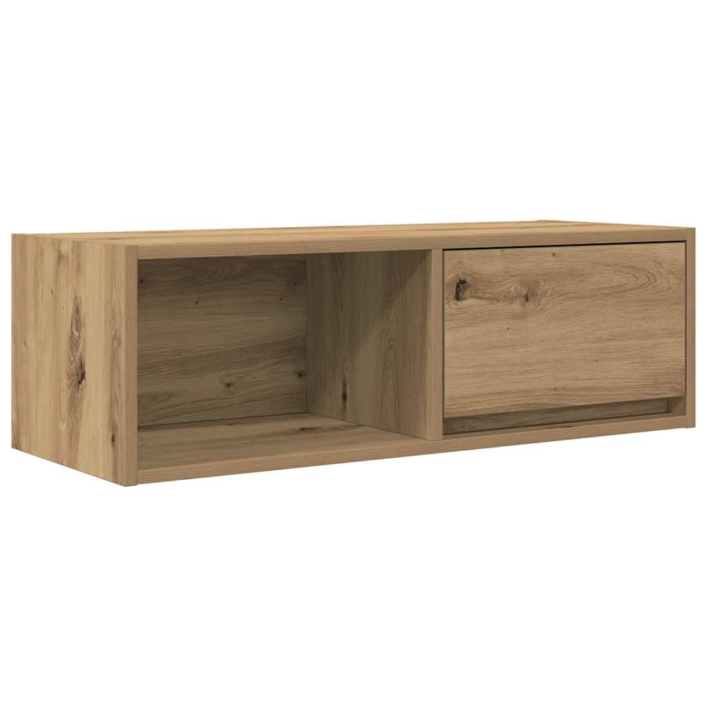Tv-meubelen 2 st 80x31x25,5 cm bewerkt hout artisanaal eiken