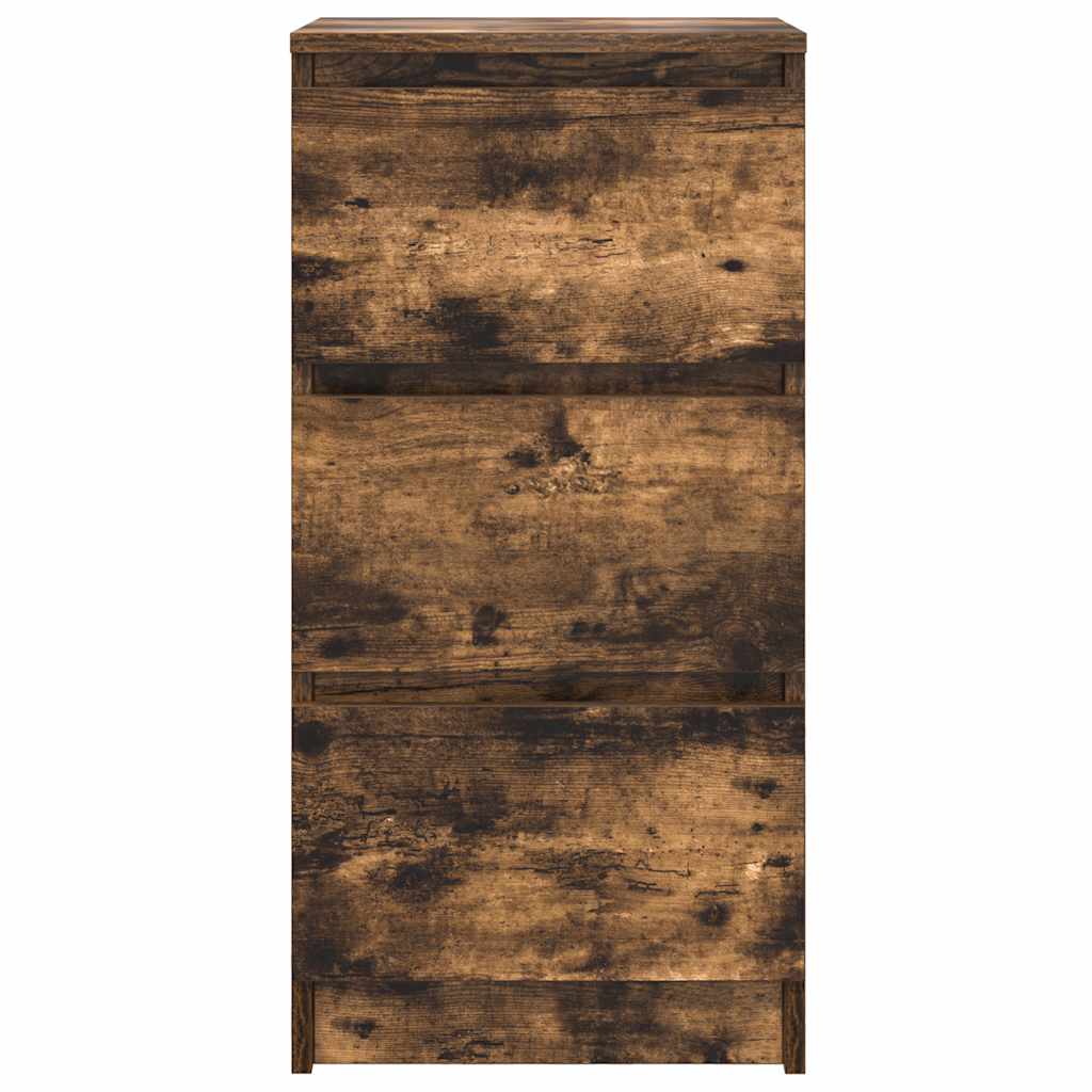 Dressoir 37,5x35x76 cm bewerkt hout gerookt eikenkleurig